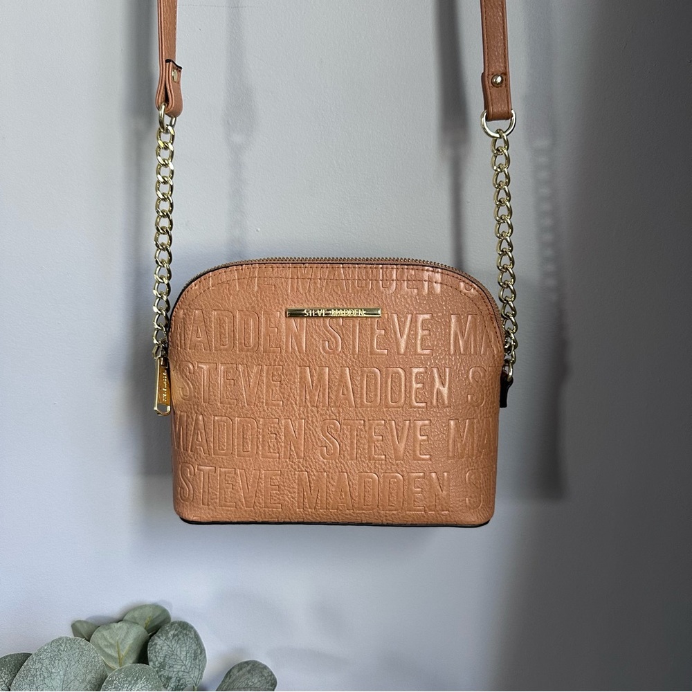Steve Madden Brown Crossbody Bag with Gold Chain